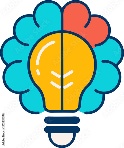 Creative brain idea generation illustrated concept of innovative thinking and brainstorming