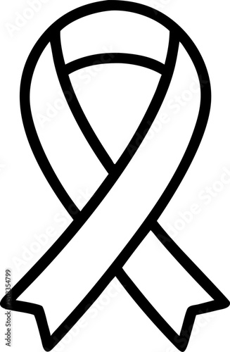 Symbolic awareness ribbon representing support and hope for various health and social causes