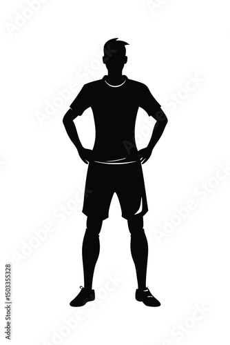 Martial Artist Performing Kick Silhouette