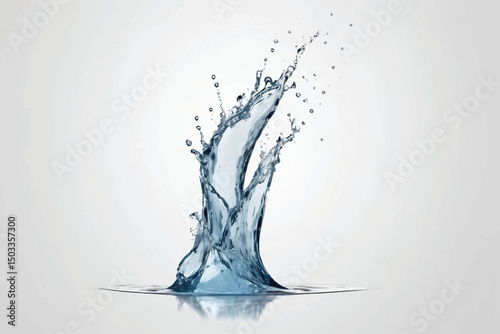 fresh water splash isolated on white background