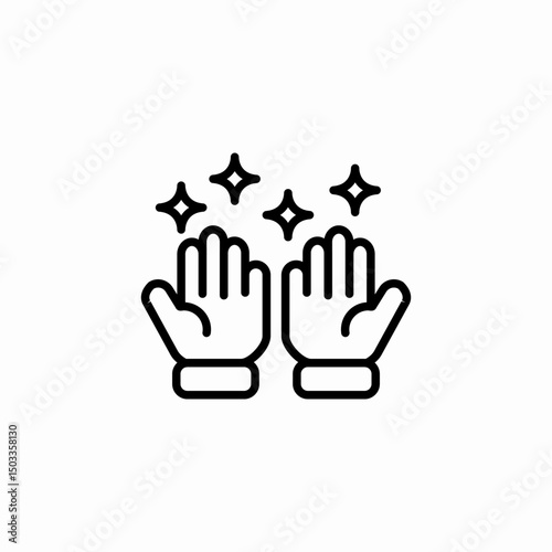 clean hands icon sign vector