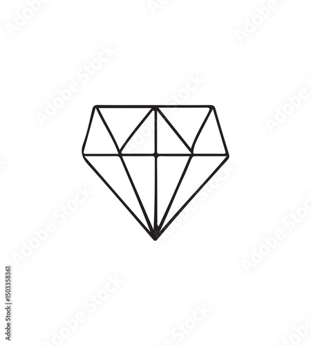 diamond on white background