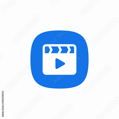 movie clapper cinema icon sign vector