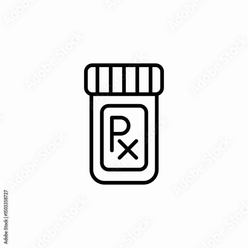 pills jar icon sign vector