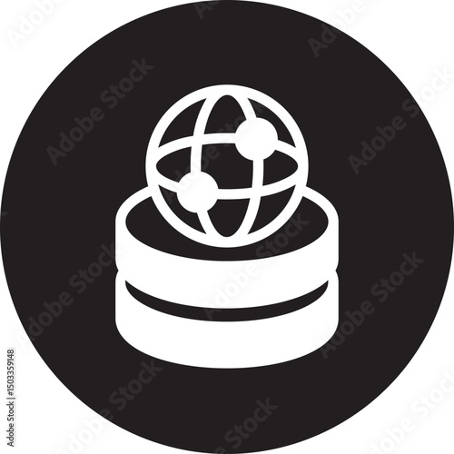 global connection glyph icon