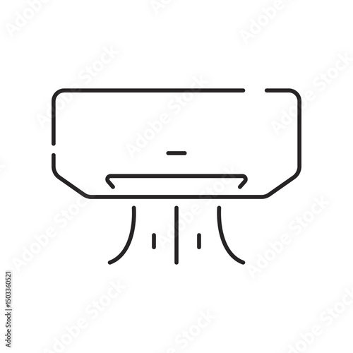 Air conditioner editable stroke outline icon