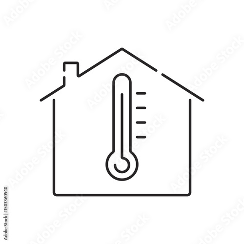 Air conditioner editable stroke outline icon