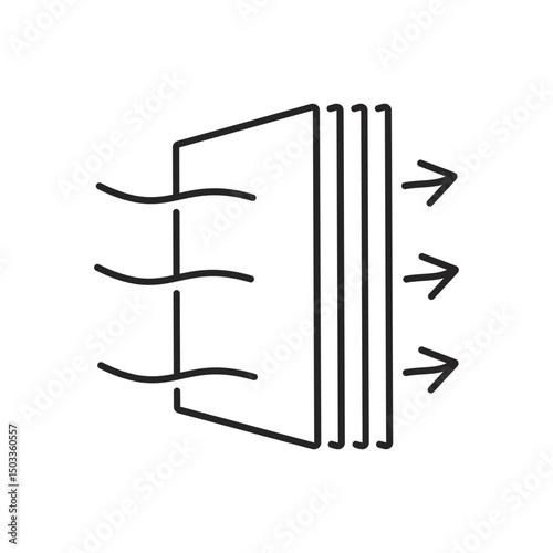 Air conditioner editable stroke outline icon