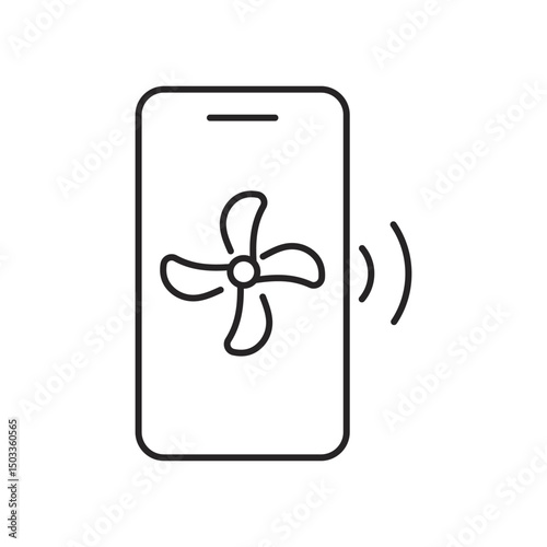 Air conditioner editable stroke outline icon
