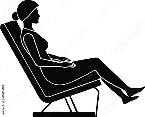 Silhouette of Woman in Therapy Chair