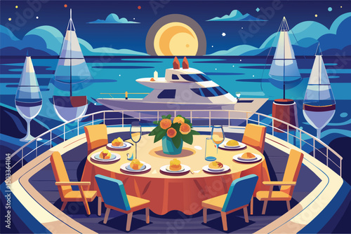 Dinner on board the ship