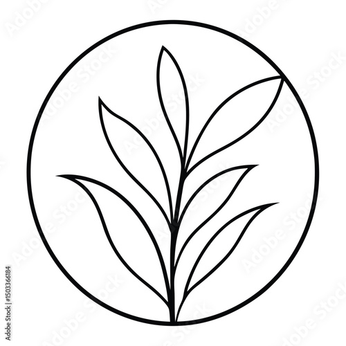 Green leaf vector icon illustration set for nature, eco, and floral design elements