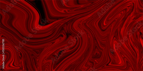 Abstract Liquid marble print with red and dark lines mixed texture. Acrylic painting with colorful shiny gradient Design Projects and Text. Seamless background, print with red and dark lines mixed