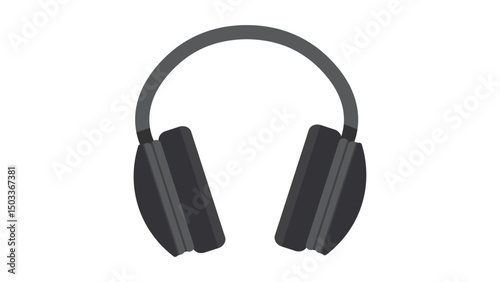 headphones on white background
