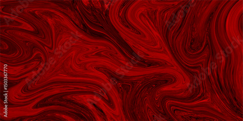 Abstract Liquid marble print with red and dark lines mixed texture. Acrylic painting with colorful shiny gradient Design Projects and Text. Seamless background, print with red and dark lines mixed