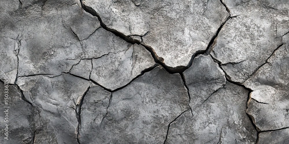 Fototapeta premium Cracked gray surface