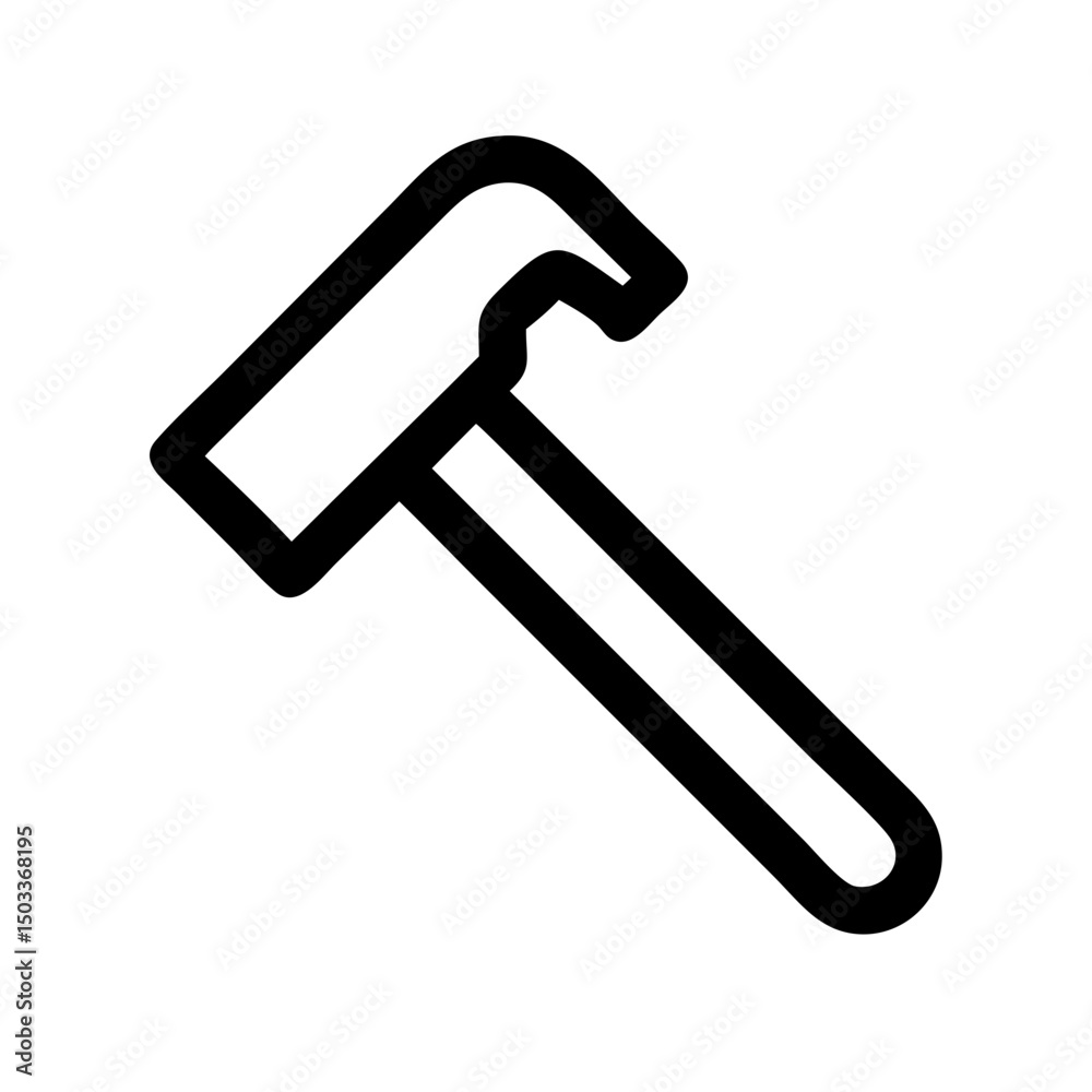 Hammer icon, black and white, for website design Hammer icon, black and white, for website design