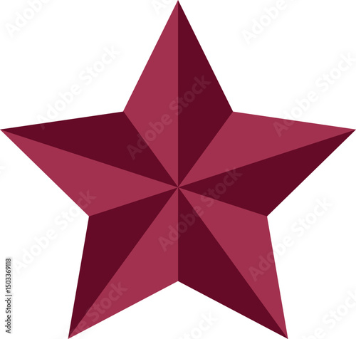Crimson Star Icon for Awards, Presentations, and Celebrations