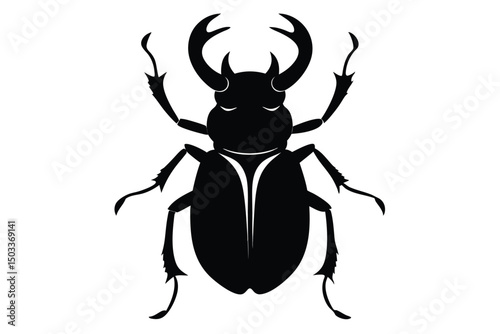 stag beetle vector illustration