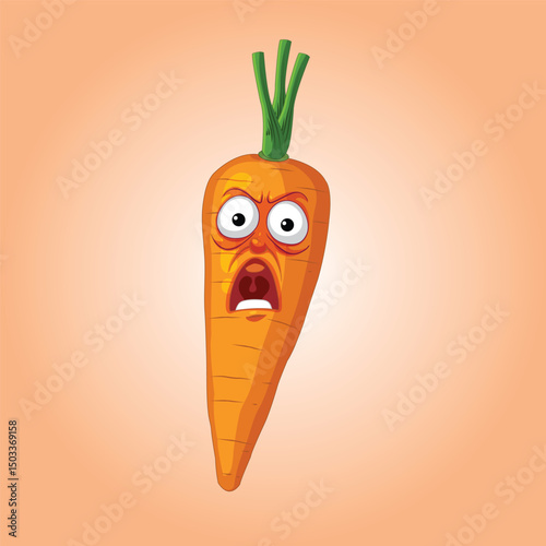 Angry Cartoon Carrot