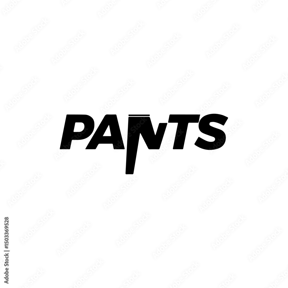 Fototapeta premium pants letter logo vector illustration