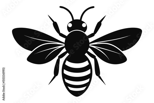 vector illustration of a bee