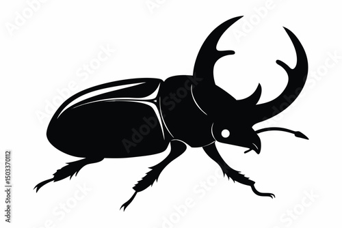 stag beetle isolated on white