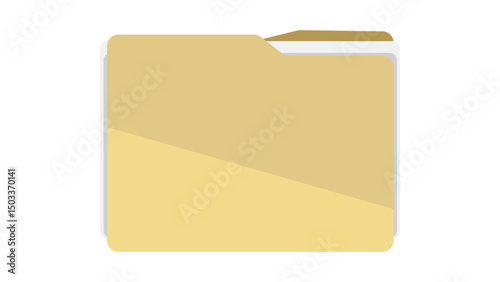 yellow folder isolated on white