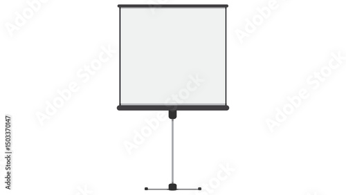 blank billboard on white background