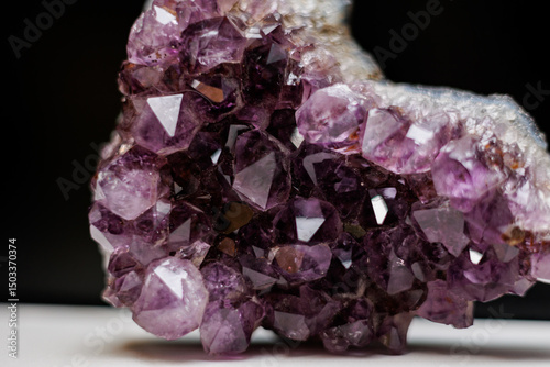 Close-up of an amethyst. 