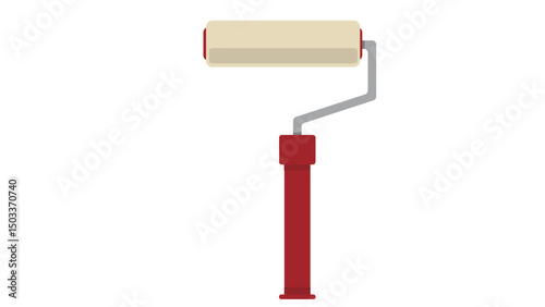 paint roller isolated on white