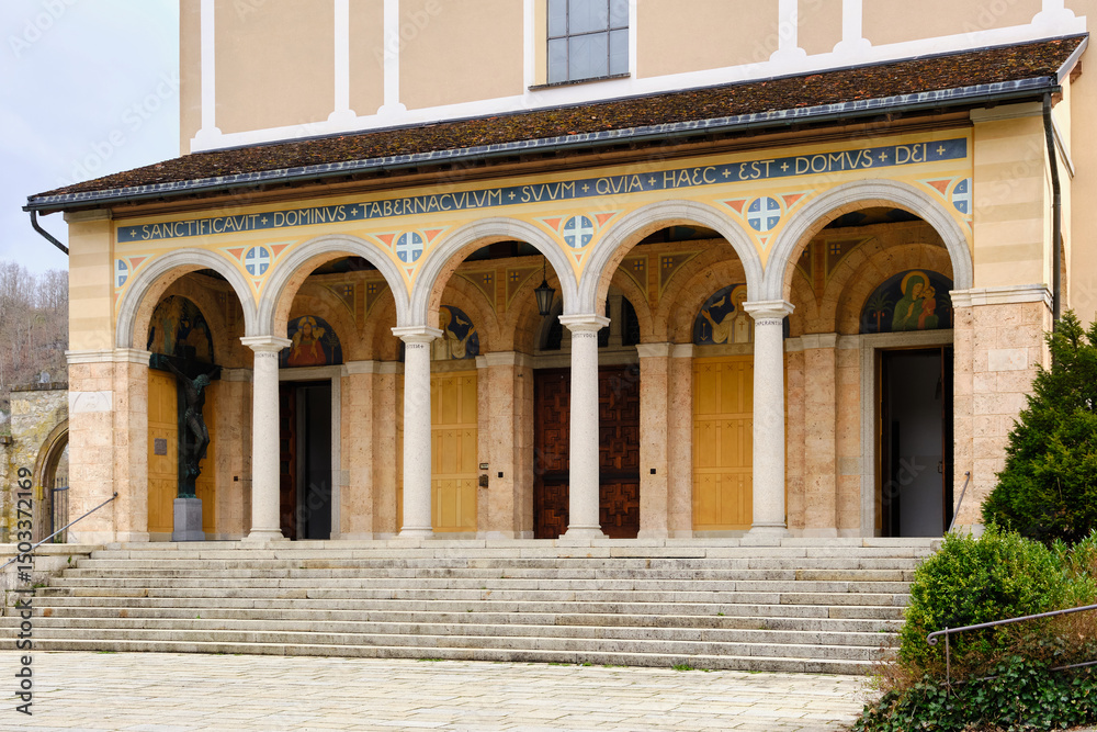 Obraz premium Benedictine Archabbey, Beuron, Upper Danube Nature Park, Germany. 