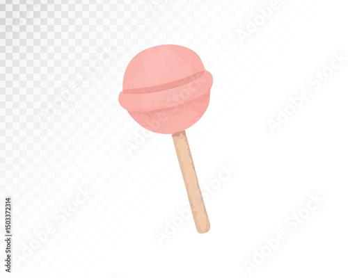 Watercolor Lollipop for Sweet Sleepover Themes in Bright Colors for Kids Party Decor and Fun Art