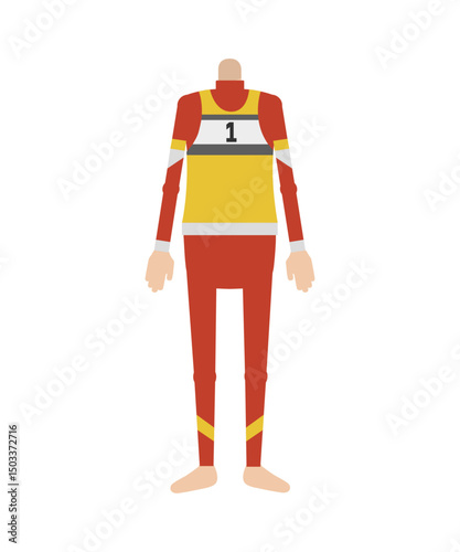 wooden mannequin with a red tape measure