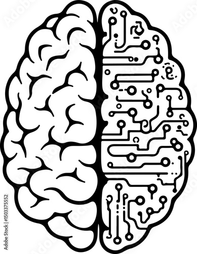 Dripping Brain Illustration vector  design