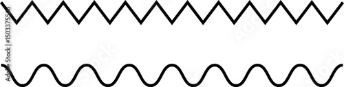 Wavy zigzag line. seal water or ocean symbol. wavy pattern clipart.  Rough charcoal squiggle stripes. hand drawn texture crayon chalk strips
