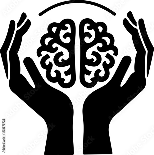 Dripping Brain Illustration vector  design