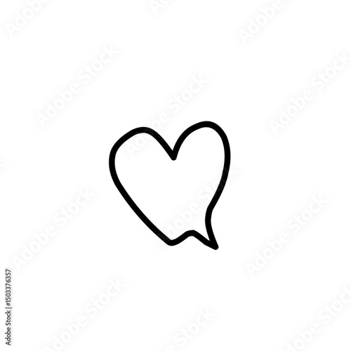 Hand Drawn heart shaped cookie