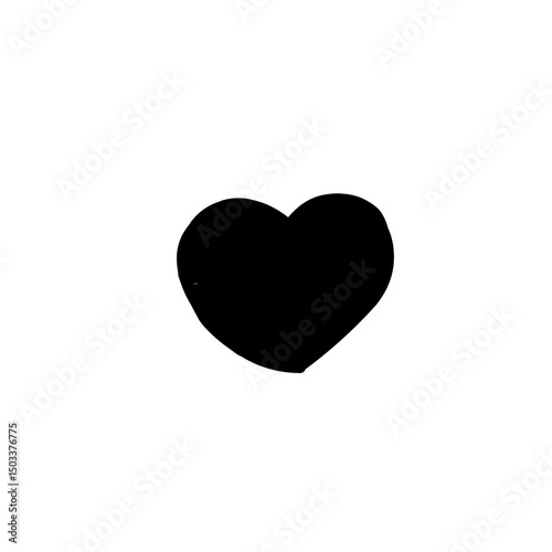 Hand Drawn heart shaped chocolate