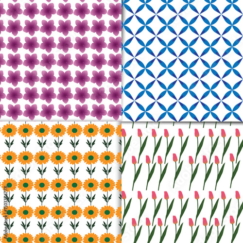Floral abstruct geometric nature pattern design
