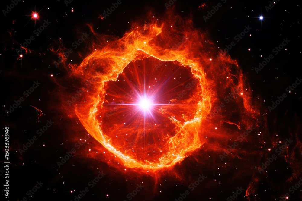 Naklejka premium Cosmic Ring Nebula