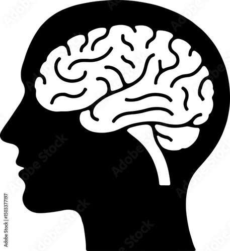 Dripping Brain Illustration vector  design 