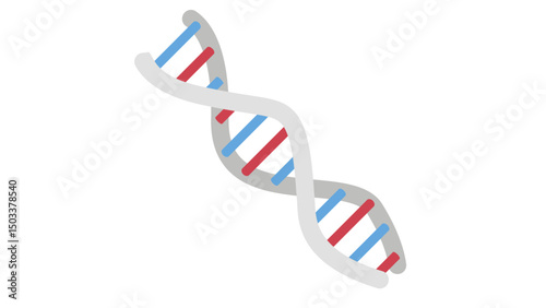 dna strand on white background