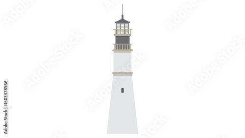lighthouse on the white background