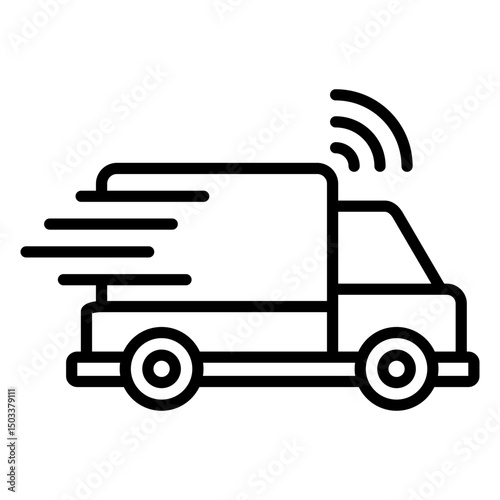 Smart Logistics Outline Icon