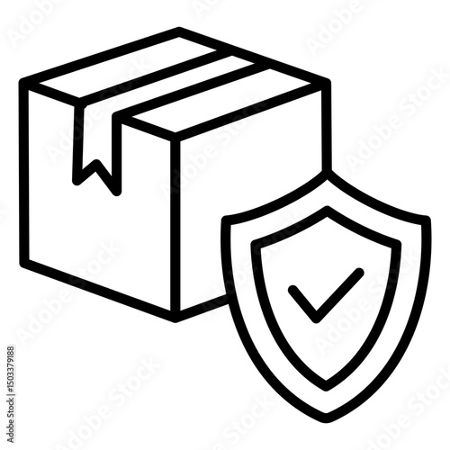 Parcel Insurance Outline Icon