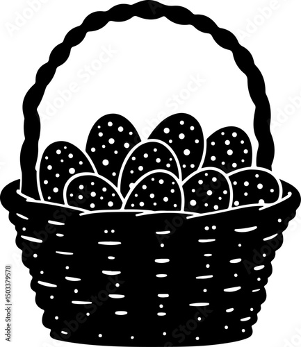 Easter day Cute Bunny Silhouette in Flowers  vector design