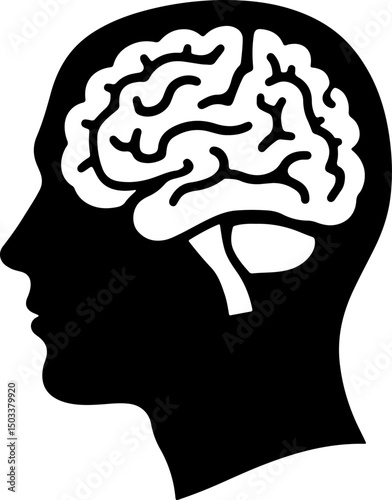Dripping Brain Illustration vector  design 