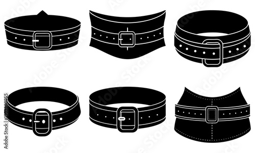 Trendy Belt silhouette vector