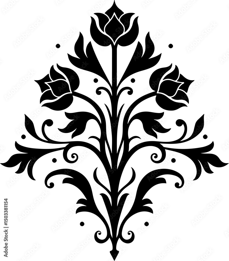 Obraz premium Ornate Fleur-de-Lis Decorative Element vector